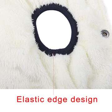 JoyDaog Fleece Lined Warm Dog Jacket for Winter Cold Weather,Soft Windproof Large Dog Coat,Blue XXL