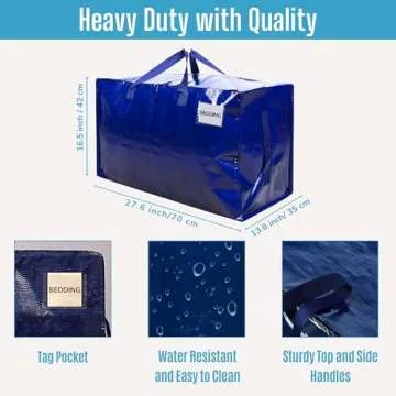 VENO 6 Pack Heavy Duty Storage Bags - Ideal for Moving
