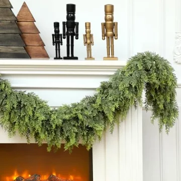 Christmas Cedar Garland - 8.4ft Realistic Faux Pine