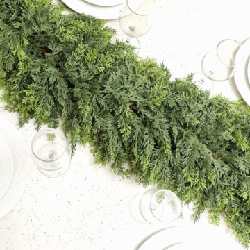 Christmas Cedar Garland - 8.4ft Realistic Faux Pine