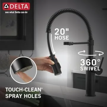 Delta Faucet Antoni Black Kitchen Pull Down Sprayer