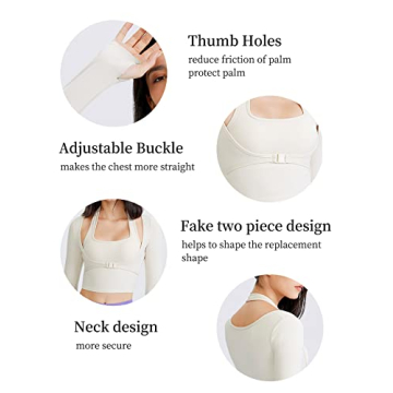 Stylish Flygo Yoga Shirt with Built-in Bra for Women