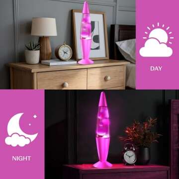 JAMBO 16" Pink Liquid Motion Lamp - Eye-Catching Decor