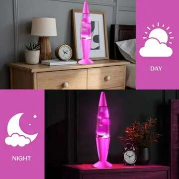 JAMBO 16" Pink Liquid Motion Lamp - Eye-Catching Decor