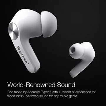 Bluetooth 5.0 Sweatproof Earbuds with Mic - SuperX