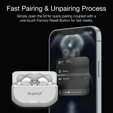 Bluetooth 5.0 Sweatproof Earbuds with Mic - SuperX