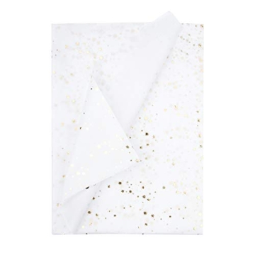 WRAPAHOLIC Metallic Gold Star Tissue Paper - 25 Sheets