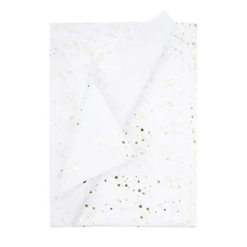 WRAPAHOLIC Metallic Gold Star Tissue Paper - 25 Sheets