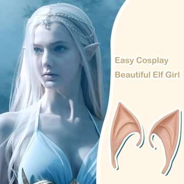COOLJOY Cosplay Fairy Pixie Elf Ears Accessories Halloween Party Anime Party Costume Accessories Cos...