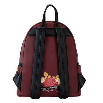 Loungefly Harry Potter Gryffindor House Floral Tattoo Mini Backpack