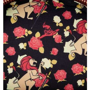 Loungefly Harry Potter Gryffindor House Floral Tattoo Mini Backpack