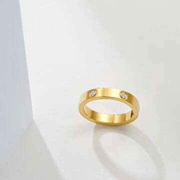 18K Gold Plated Love Ring for Women | Elegant Promise Ring