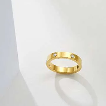 18K Gold Plated Love Ring for Women | Elegant Promise Ring