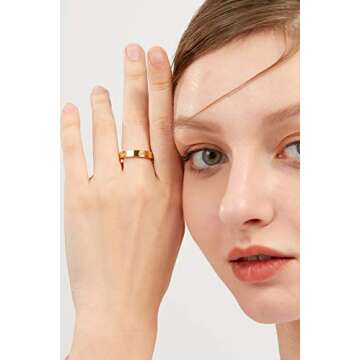 18K Gold Plated Love Ring for Women | Elegant Promise Ring