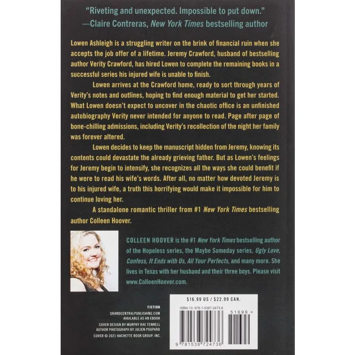 Verity by Colleen Hoover - Gripping Thriller You Can't Miss