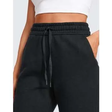 CRZ YOGA Women's Cotton Fleece Sweatpants with Pockets