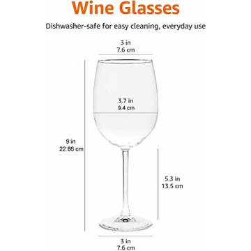 Shop Amazon Basics 19-Ounce Wine Glasses Set of 4 Now!