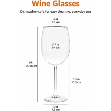 Shop Amazon Basics 19-Ounce Wine Glasses Set of 4 Now!