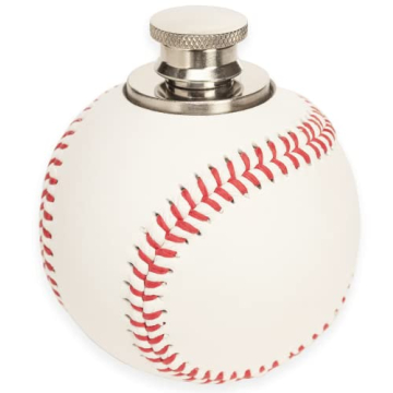 Flask made from Real Baseball Gifts for Men, 1.5oz Stainless Steel, Baseball Coach Gifts for Men (1)