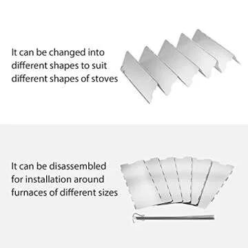 Uning Camp Stove Windscreen, 10 Plates Lightweight Folding Outdoor Picnic Cooker Wind Screen Windshield for Camping, Backpacking, Butane, Alcohol Stoves