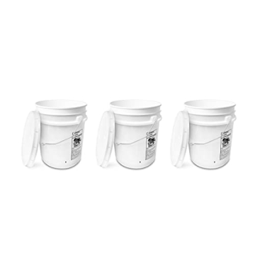 ATERET 3.5 Gallon Buckets & Lids - Durable & Food Safe