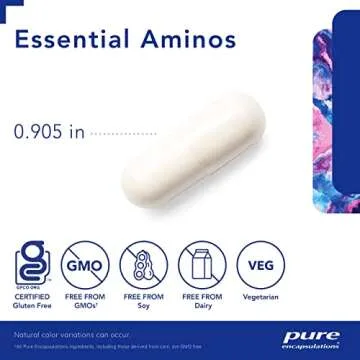 Pure Encapsulations Essential Amino Acids - Muscle Recovery Support & Health* - with Leucine, Threonine & Tryptophan - 180 Capsules