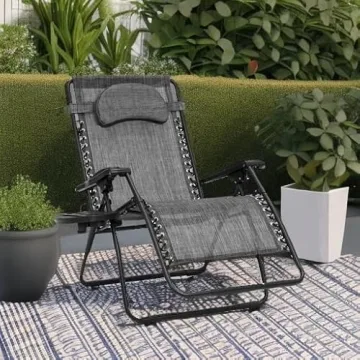 Oversized Zero Gravity Chair with Side Tray for Comfort