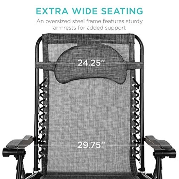 Oversized Zero Gravity Chair with Side Tray for Comfort