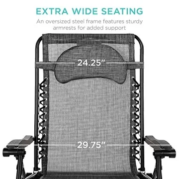 Oversized Zero Gravity Chair with Side Tray for Comfort