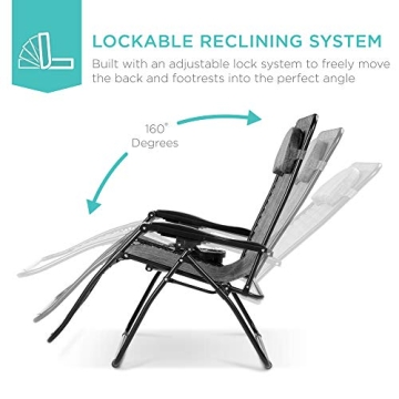 Oversized Zero Gravity Chair with Side Tray for Comfort