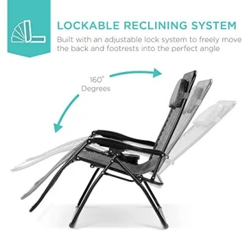 Oversized Zero Gravity Chair with Side Tray for Comfort