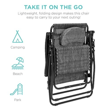 Oversized Zero Gravity Chair with Side Tray for Comfort