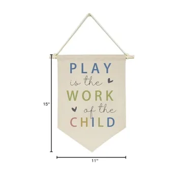 Play Is the Work of the Child Canvas Hanging Flag Banner