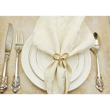 Elegant Gold Napkin Rings - Set of 6 for Any Occasion