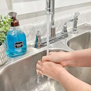 Stylish 16-Ounce Square Glass Foaming Soap Dispensers