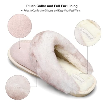 Cozy Besroad Womens Furry Slides House Slippers