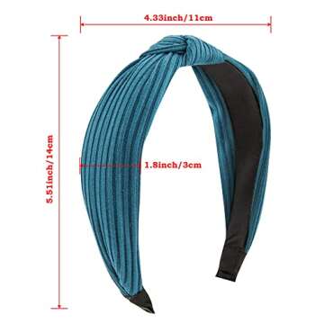 SIQUK 15 Color Top Knot Headbands for Women and Girls