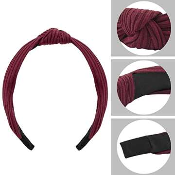 SIQUK 15 Color Top Knot Headbands for Women and Girls