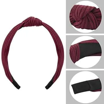 SIQUK 15 Color Top Knot Headbands for Women and Girls