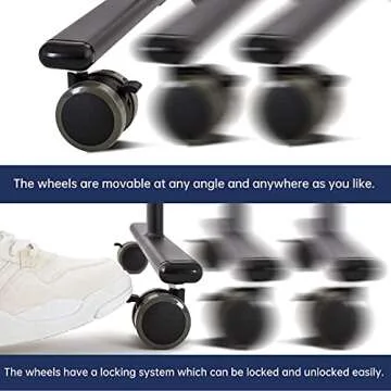 Large Dry-Erase Rolling Magnetic Whiteboard - 48 x 32 Inches Dry Erase Board with Stand Height Adjust Double Sides Mobile White Board Easel on Wheels with 25 Sheets Paper Pad Office, Home & Classroom