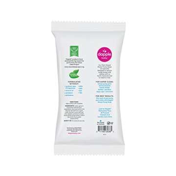 Breast Pump Wipes by Dapple Baby, Hypoallergenic & Powered by Plants, Removes Milk Residue, Leaves N...