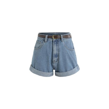 CIDER Denim Shorts: XL Fit with Belt for Ultimate Comfort & Style