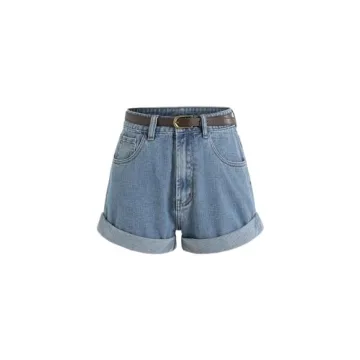 CIDER Denim Shorts: XL Fit with Belt for Ultimate Comfort & Style
