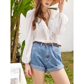 CIDER Denim Shorts XL Fit with Belt Comfortable & Stylish