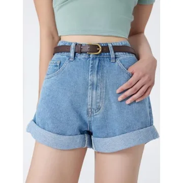 CIDER Denim Shorts XL Fit with Belt Comfortable & Stylish