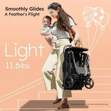 MAMAZING Lightweight Baby Travel Stroller with Organizer & Cushion–Mom’s Choice Gold Award Winne...