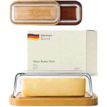 KIVY Glass Butter Dish with Airtight Lid for Each Kitchen