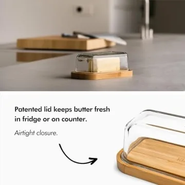 KIVY Glass Butter Dish with Airtight Lid for Each Kitchen