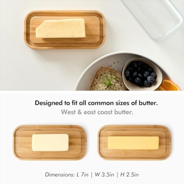 KIVY Glass Butter Dish with Airtight Lid for Each Kitchen