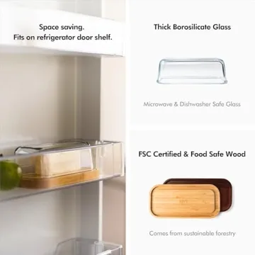 KIVY Glass Butter Dish with Airtight Lid for Each Kitchen